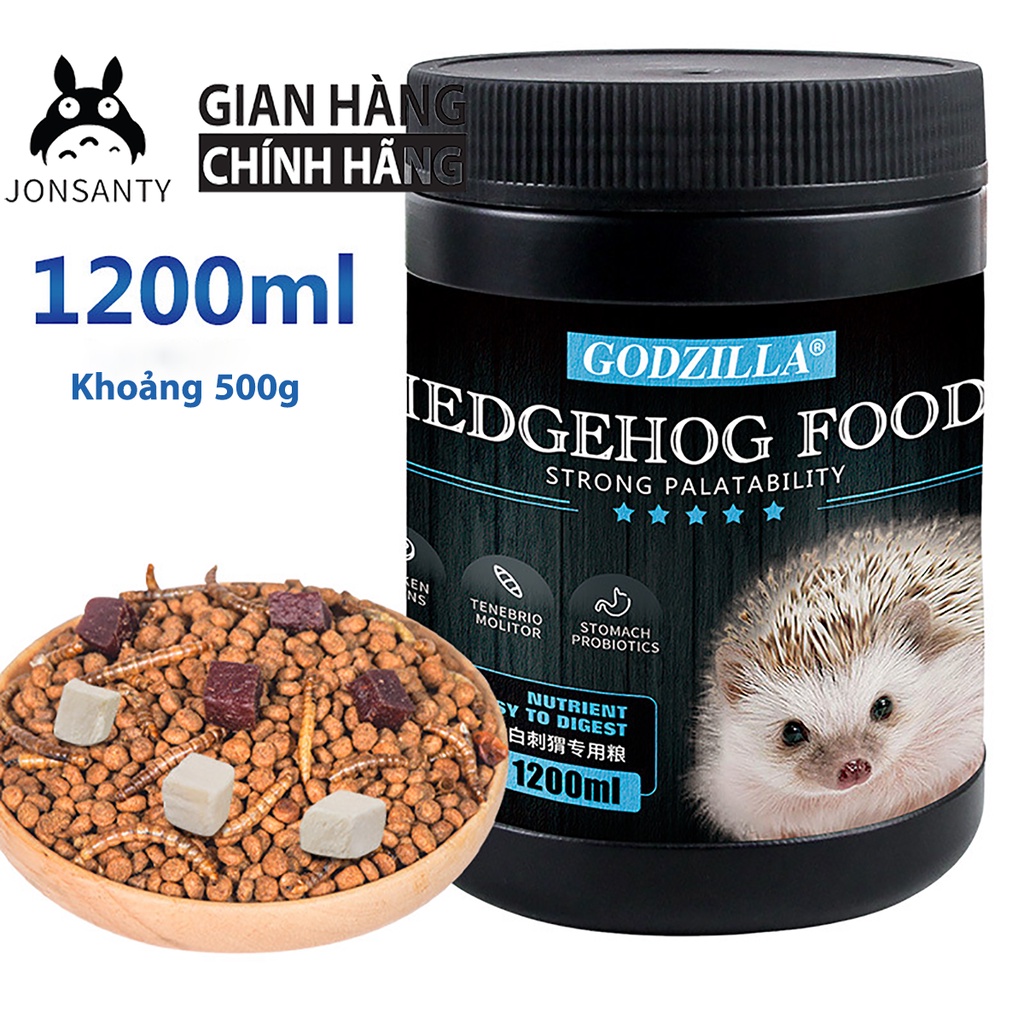 Đồ ăn nhím kiểng, thức ăn cho nhím cảnh dinh dưỡng toàn diện thịt gà sâu gạo giàu protein hãng JONSANTY