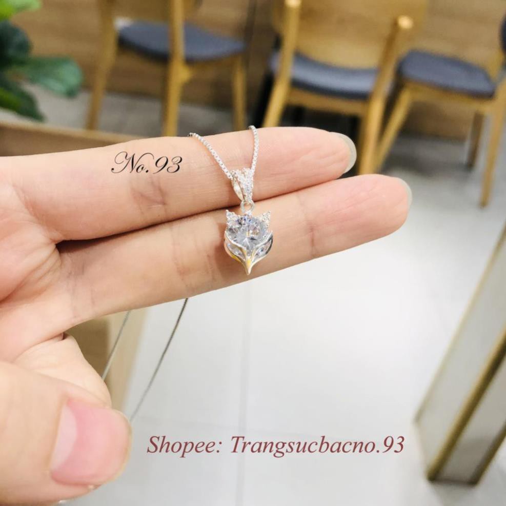 (BẠC CHUẨN)  DÂY CHUYỀN BẠC Ý 925 CHO NỮ MẶT HỒ LY PHỤ KIỆN TRANG SỨC CAO CẤP NO.93 VÒNG CỔ NỮ ĐẸP