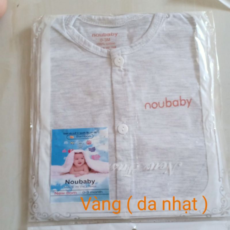Sỉ - Bộ cộc tay Khuy giữa - Cài Vai Noubaby UNCHI cotton giấy cho bé