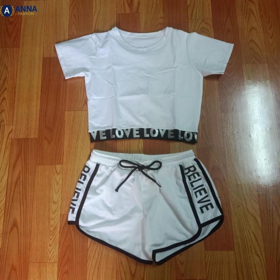 Áo tập gym croptop nữ vải cotton lạnh thời trang nữ Anna ( Hình Shop Tự Chụp)