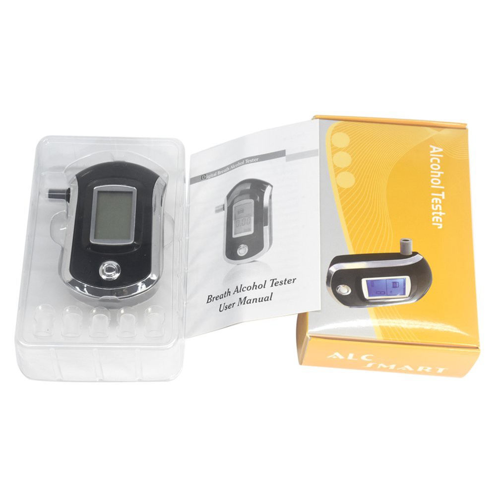 AT6000 Digital LCD Breath Alcohol Tester Meter Breathalyzer