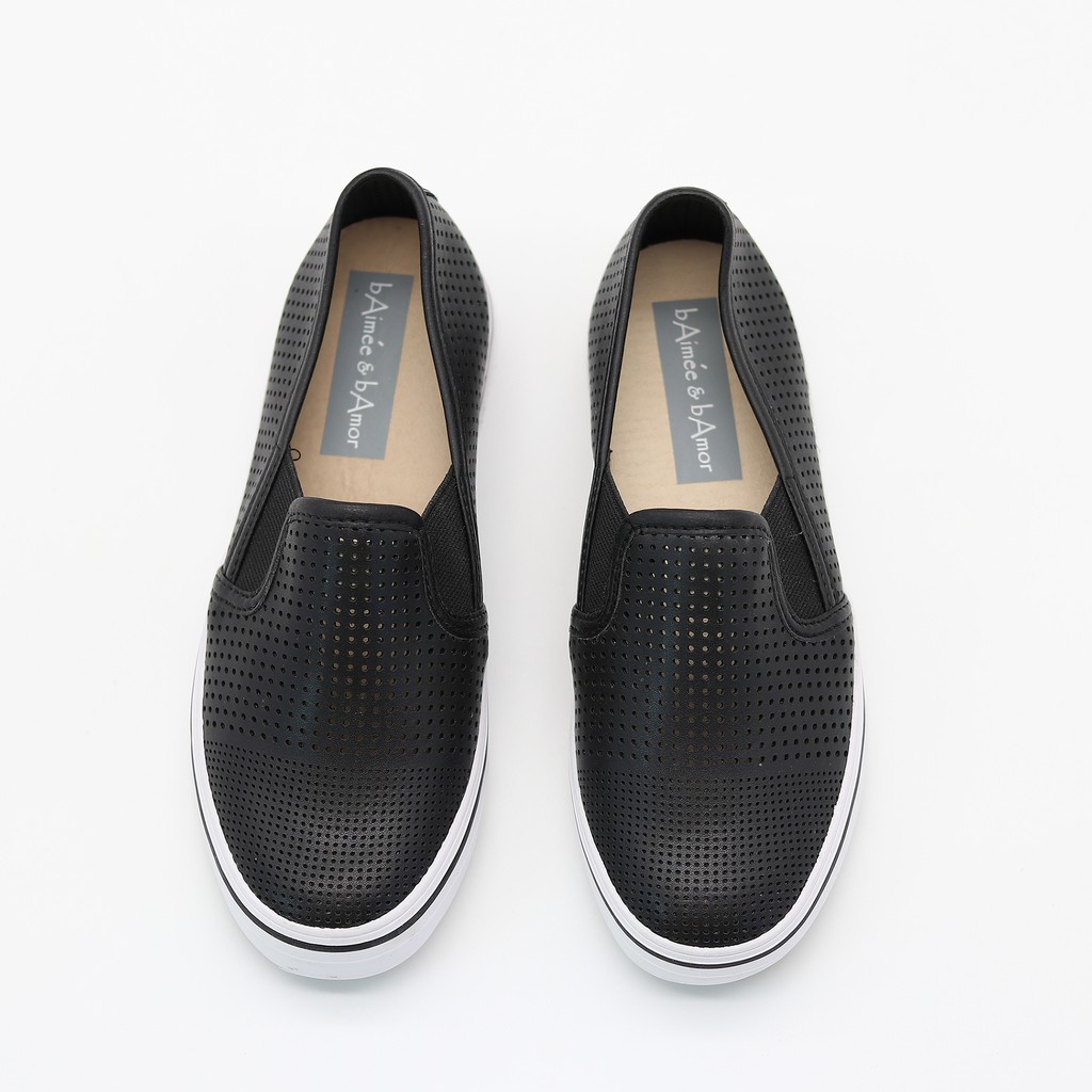 Giày Lười Nữ Slip-on bAimée & bAmor Đế Bằng Viền Kẻ Da mềm Dáng Loafer Culaze Thời Trang Công Sở Cao Cấp Hàn Quốc MS0975 | BigBuy360 - bigbuy360.vn