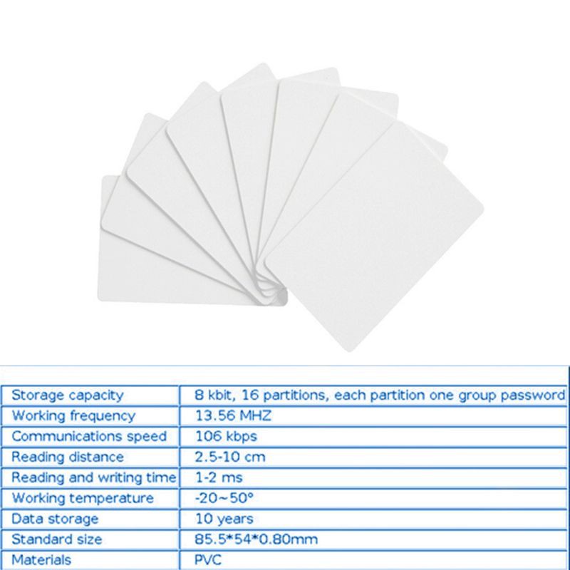 Set 10 thẻ khoá RFID NFC trắng 13.56MHZ IC tần số cao không tiếp xúc | WebRaoVat - webraovat.net.vn