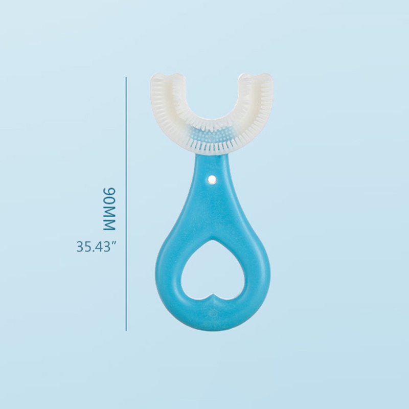 Bàn Chải Đánh Răng Silicone Hình Chữ U 9cm Tiện Dụng Cho Bé