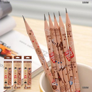 Bộ 12 cây bút chì gỗ họa tiết hoạt hình nhiều màu sắc dễ thương