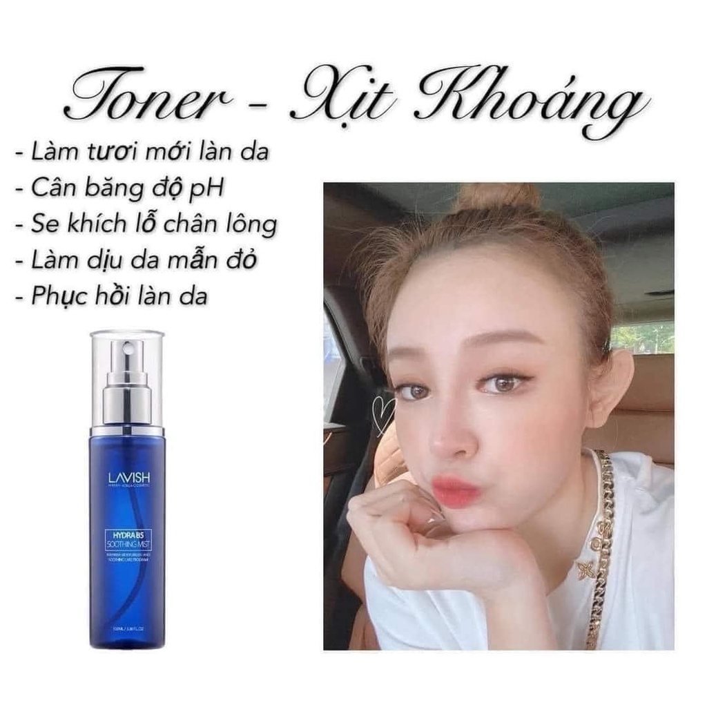 Xịt khoáng phun sương tế bào gốc LAVISH làm dịu da,cấp nước căng bóng 100ml