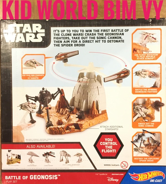 Bộ đường ray Hot Wheels Star Wars Republic Attack Gunship Battle of Geonosis. MS: CGN33.