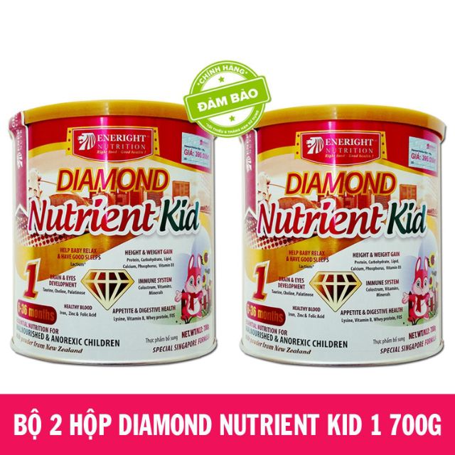 [Mã 267FMCGSALE giảm 8% đơn 500K] BỘ 2 HỘP DIAMOND NUTRIENT KID 1 700G