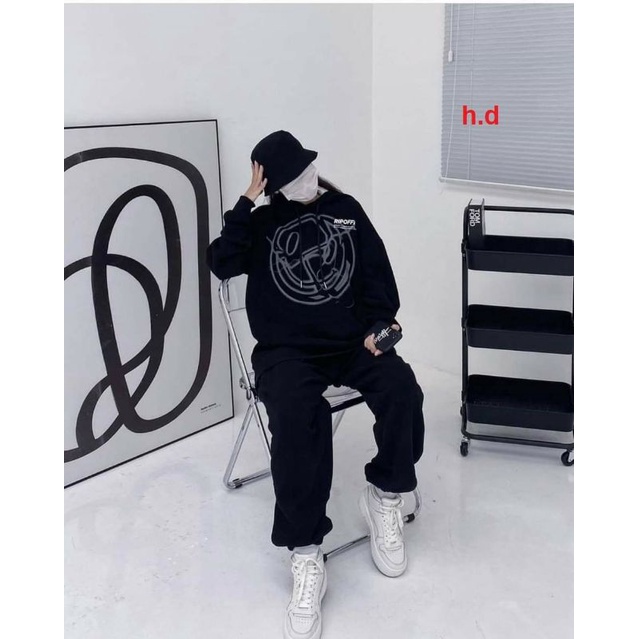 Sét Bộ thu đông nam nữ SWeater ComBus; Vòng tròn Ulzzang tay bồngÁo thun dài tayĐồ mặc nhà 2021