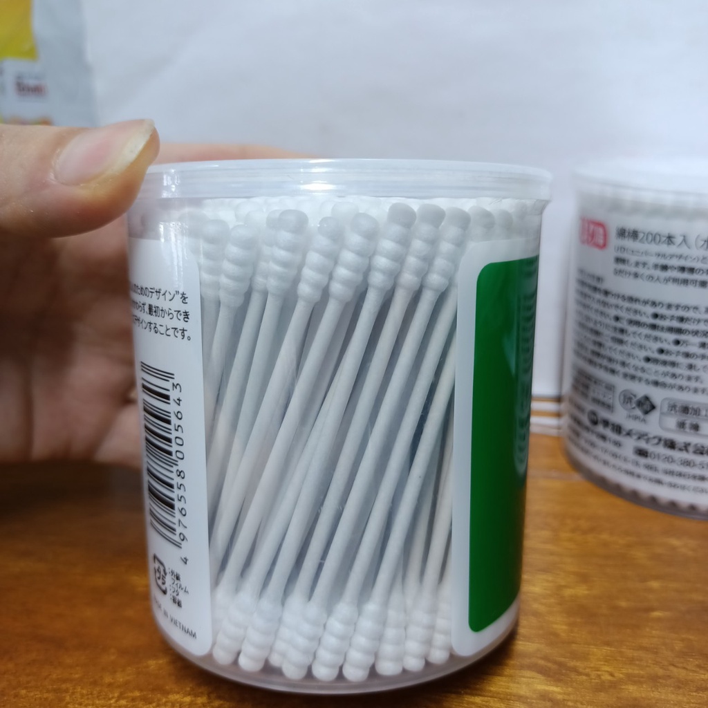 Tăm bông thân giấy UD STANDARD HỘP 200 CHIẾC
