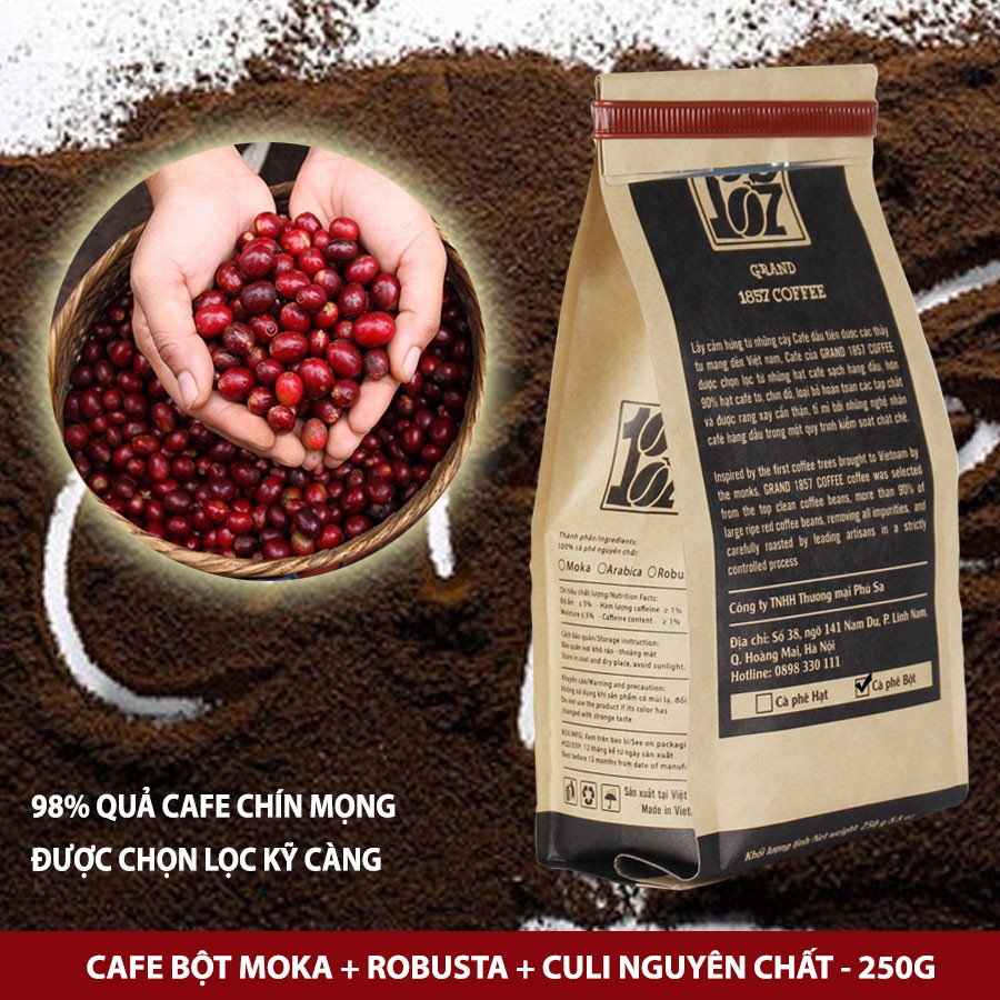 1KG Cà phê bột Moka-Robusta-Culi đặc biệt ❤️️ FREESHIP ❤️️nguyên chất không pha trộn tẩm ướp hương liệu - 1857 coffee | BigBuy360 - bigbuy360.vn