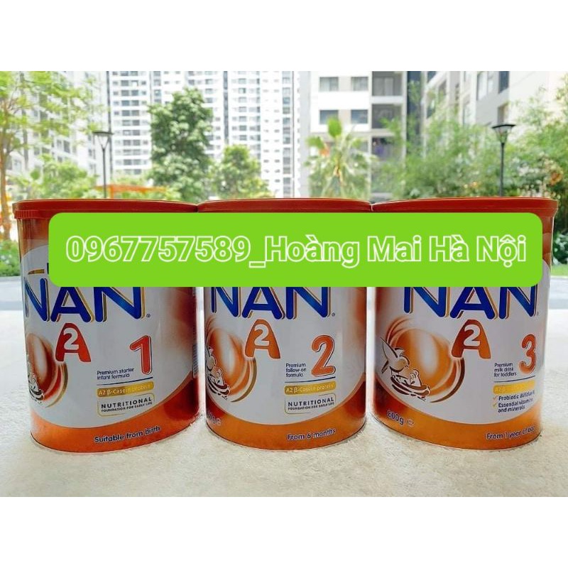 (Date T1/2024) Sữa Nan A2 Úc đủ số 123 hộp 800g
