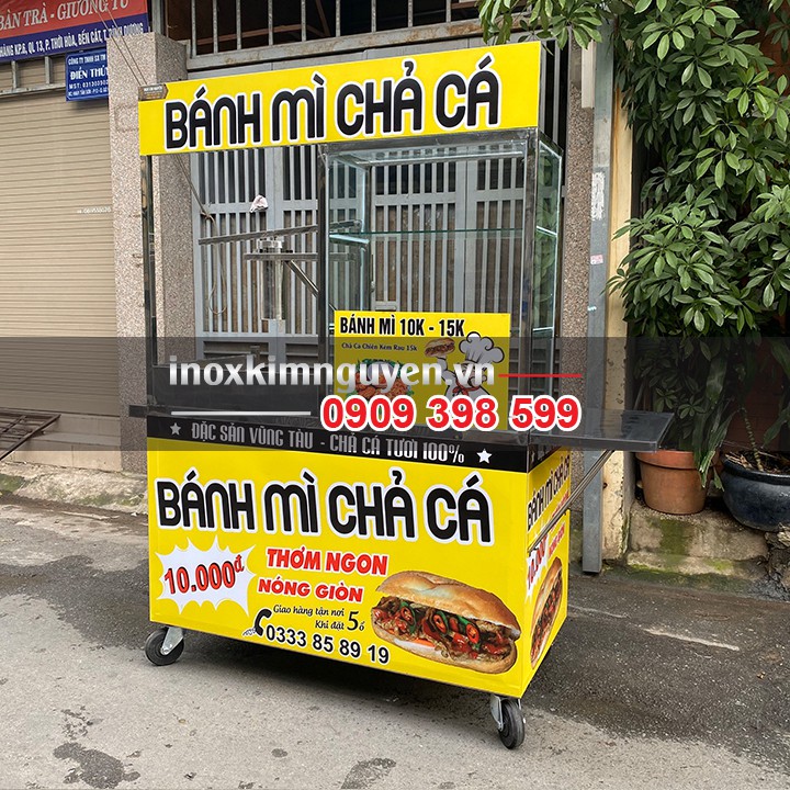 Giá bán xe bánh mì chả cá 1M2