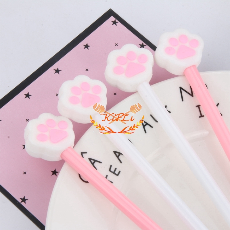 Viết mực gel hình chân mèo mềm phong cách Hàn Quốc dễ thương cho nữ