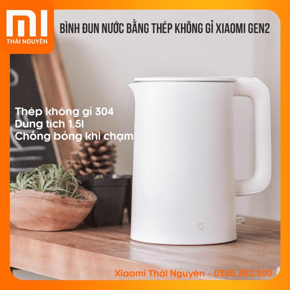 Bình đun nước bằng thép không gỉ xiaomi Gen 2