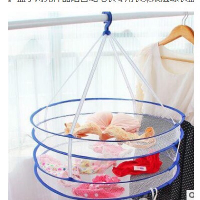 Giỏ Lưới Treo Phơi Đồ 2 Tầng Gấp Gọn Đa Năng