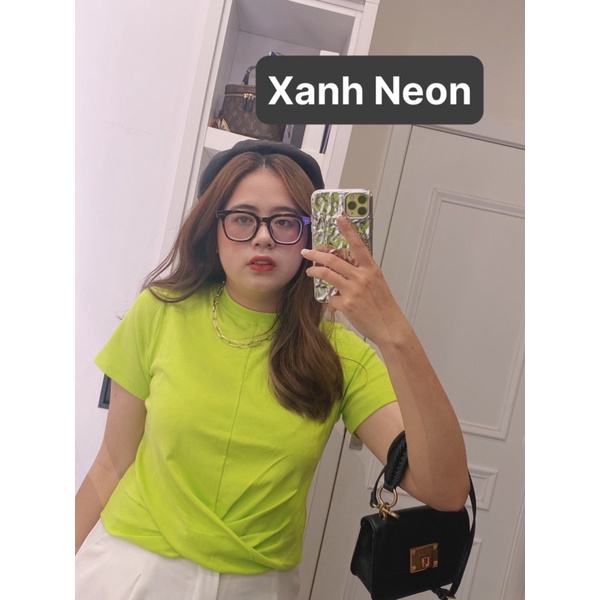 A23 Áo Thun Zip Xoắn Eo Bigsize