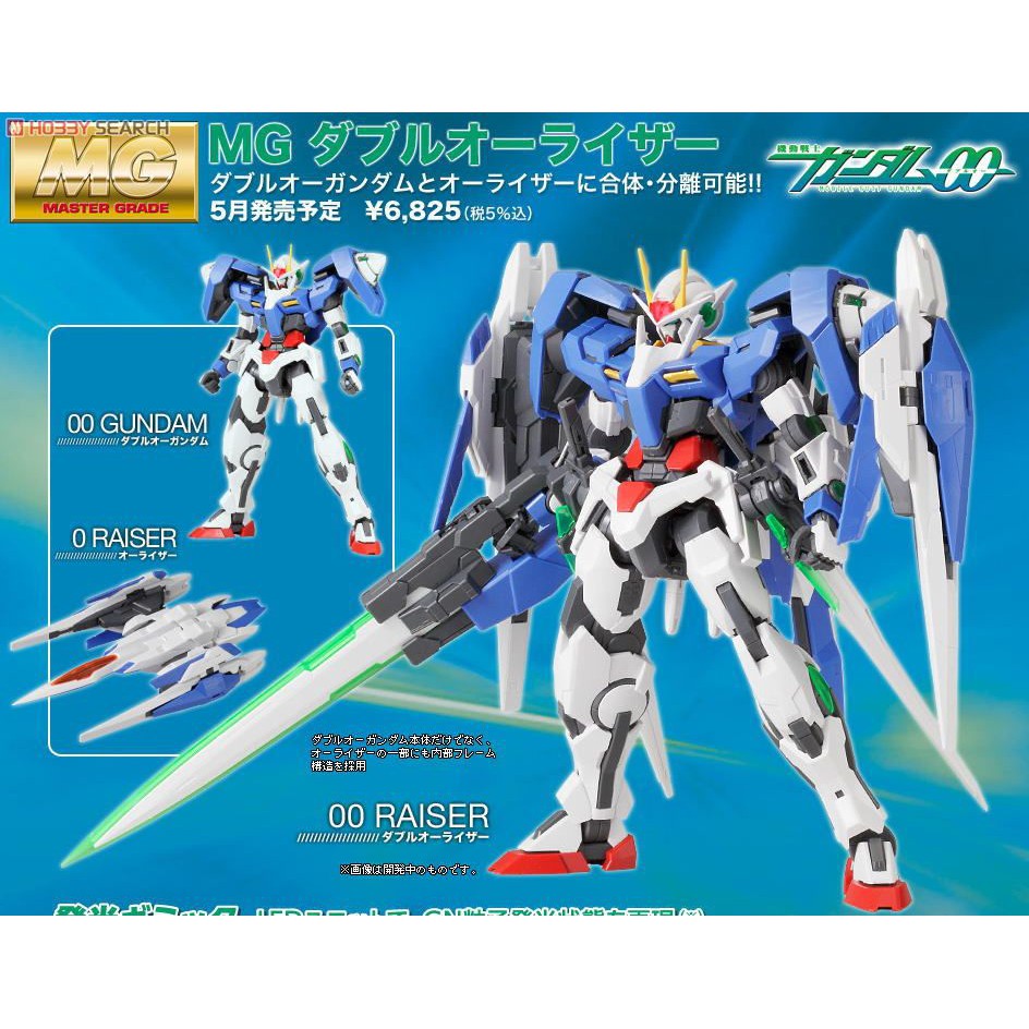 Mô Hình Gundam MG 00 Raiser 1/100 Bandai Master Grade Đồ Chơi Lắp Ráp Anime Nhật