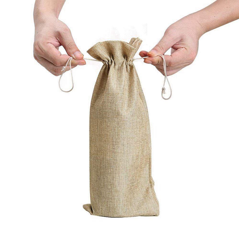 Túi Đựng Chai Rượu Vang 750ml Bằng Vải Bố Và Vải Bố