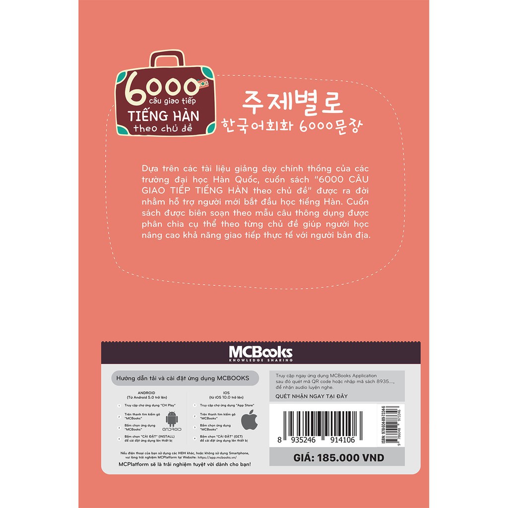 Sách 6000 Câu Giao Tiếp Tiếng Hàn Theo Chủ Đề MCKO8573