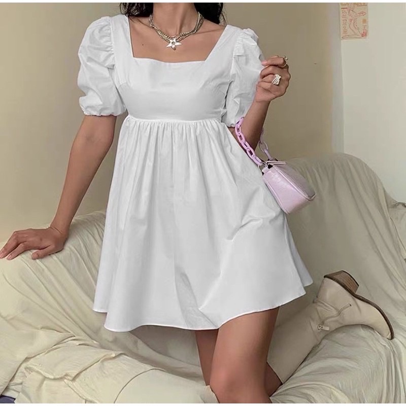 Đầm babydoll BRIE CLOTHING hở lựng cột dây siêu sang chảnh(có mút ngực)