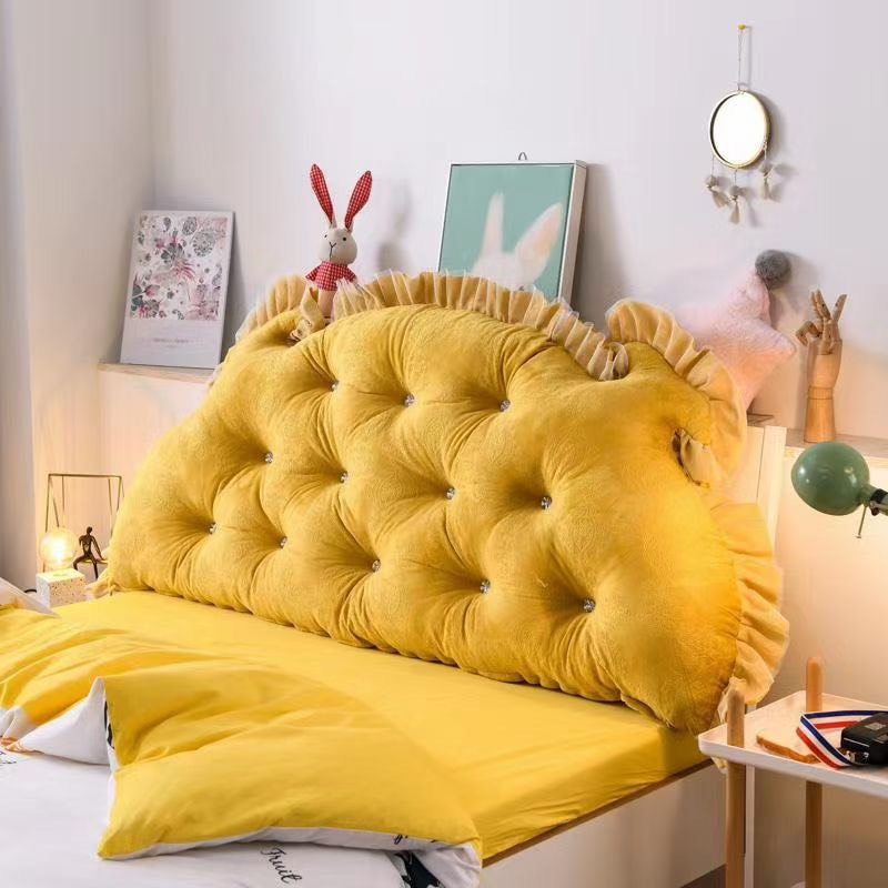 Gối tựa đầu giường mẫu hoàng đính khuy tai thỏ kích thước 1.5m và 1.8m