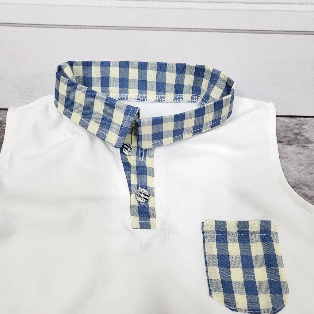Áo Polo Sát Nách Chất Cotton Cổ Bẻ Cho Bé Trai Bé Gái Từ 6-28kg