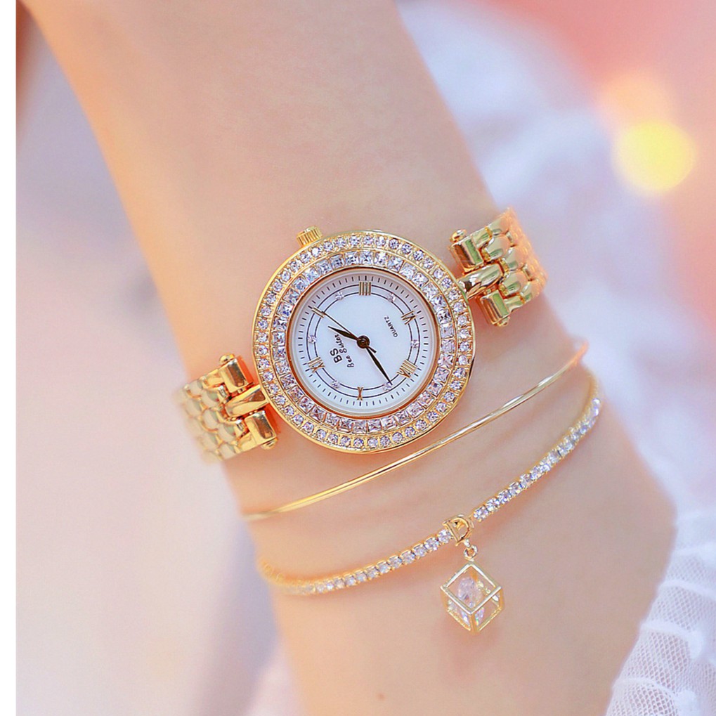 [HÀNG CHÍNH HÃNG] Đồng hồ nữ Bee Sister FA1559 dây thép đặc ko gỉ size to sang trọng