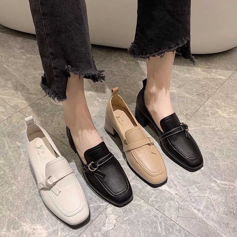 Giày loafer cao gót công sở _ order taobao