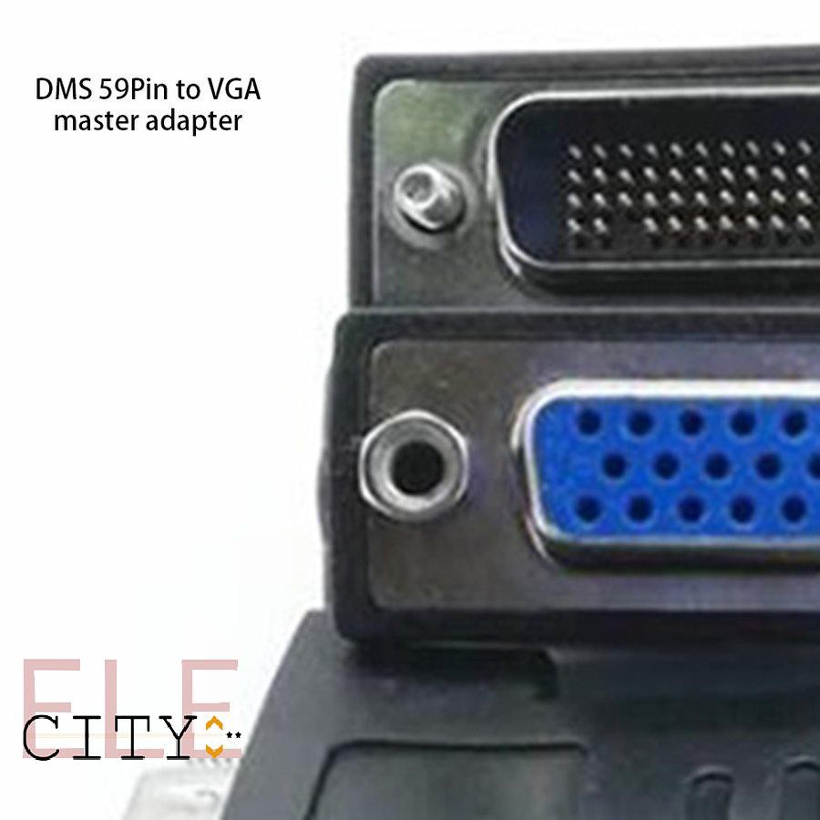 111ele} 1 to 1 DMS-59 DMS59 59Pin DVI Male to 1-Port VGA Female Video Y Splitter