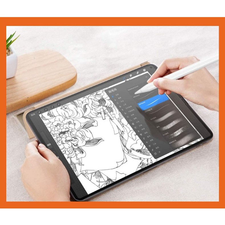 Miếng dán Paperlike dành cho iPad Pro 11/ 10.9 /10.5/ 10.2/ 9.7 / 7.9 /12.9 2017-2020 Chống vân tay. Viết-Vẽ như giấy