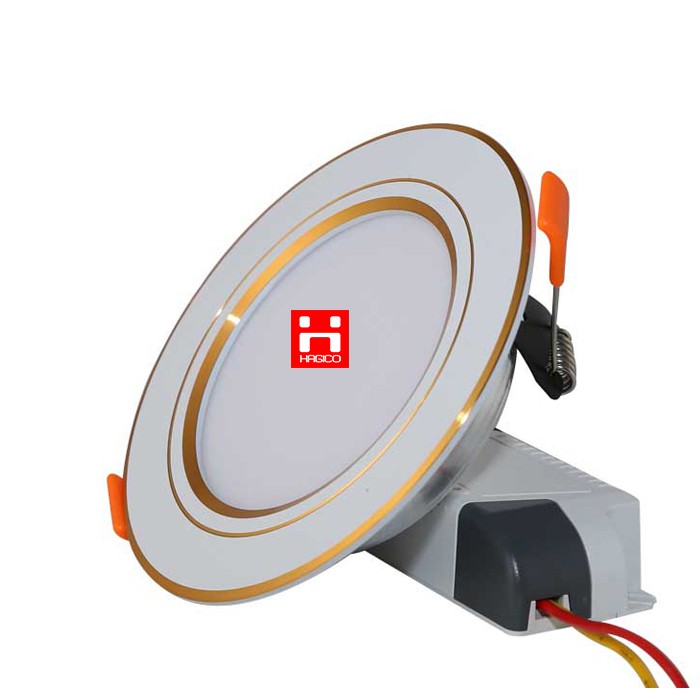 Đèn LED Âm trần Downlight 90/7W Viền Vàng Viền Bạc Rạng Đông DAT10L 90/7W