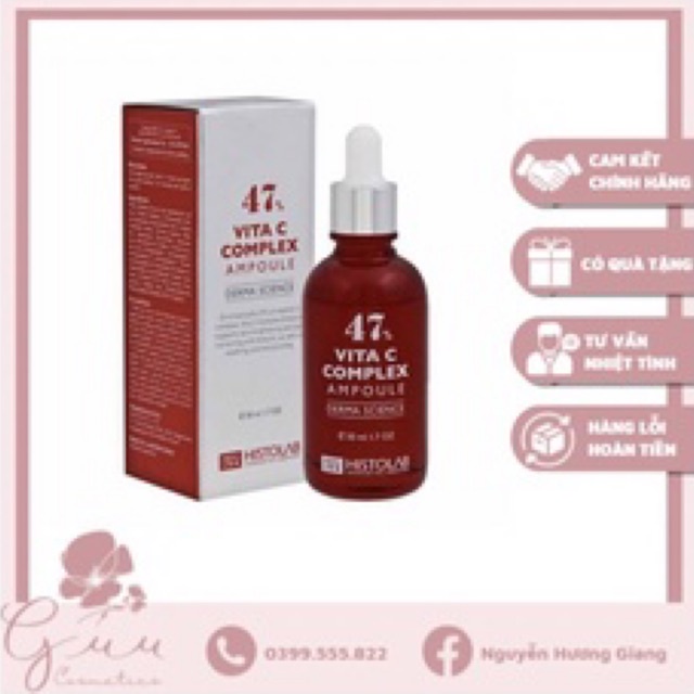 Tinh chất trắng da, mờ thâm nám Vita C 47% Histolab Complex Ampoule Hàn Quốc