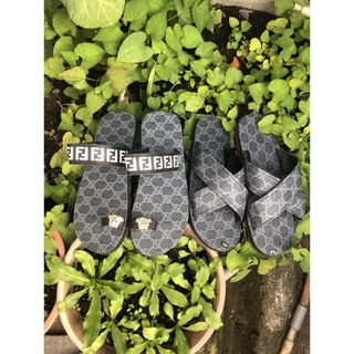 dép sỏ ngón nam và nữ đế xanh đen quai FF ( sandal đồng nai ) -az1