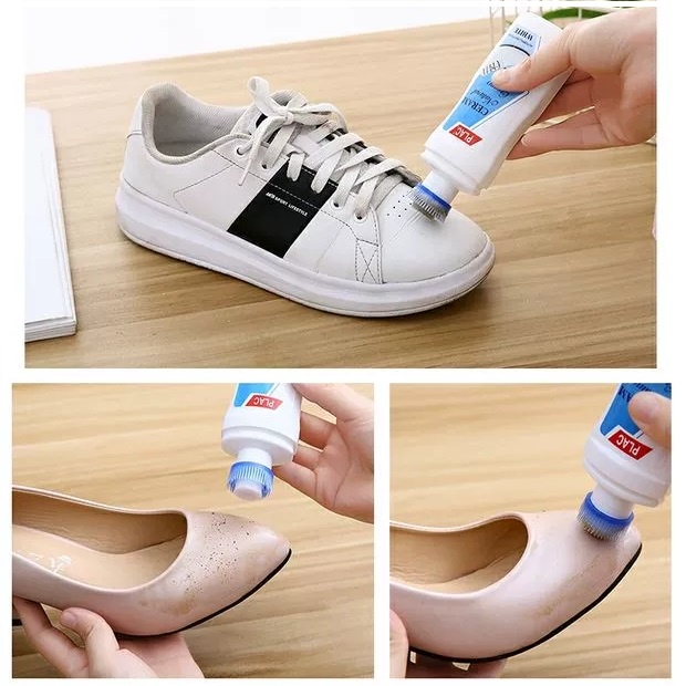 Chai tẩy trắng giày PLAC giúp tẩy sạch và giữ an toàn cho da giày, túi xách DEXI