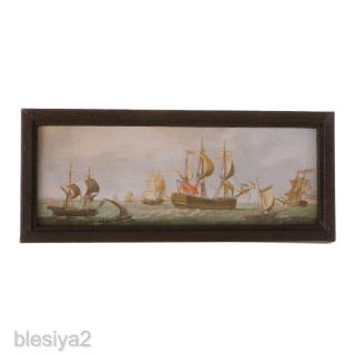 Wooden Frame Plain Sailing Mural Wall Painting Dollhouse Miniature 1:12th