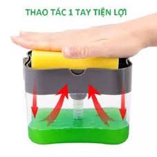 Hộp đựng dầu rửa bát chén - Tặng kèm miếng rửa