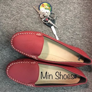 Giày da nữ thật màu đỏ