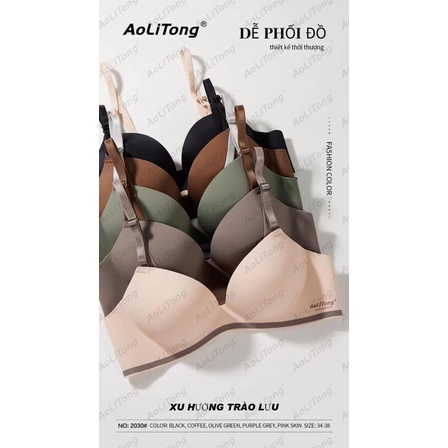 Áo Lót Nữ Su Dúc Aolitong Không Gọng Nâng Đẩy Ngực 2030