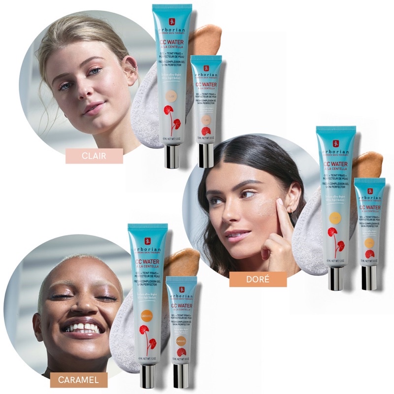 🇫🇷🇰🇷 CC Water Erborian dưỡng nền ultra-light 45ml 💞 TamTam 💞