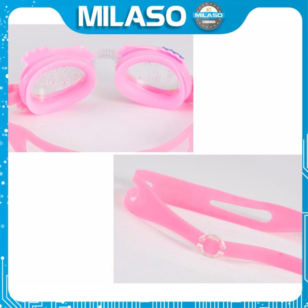 Kính bơi cho bé MILASO chống mờ trẻ em bơi lội an toàn nhựa silicon siêu bền SS-001299