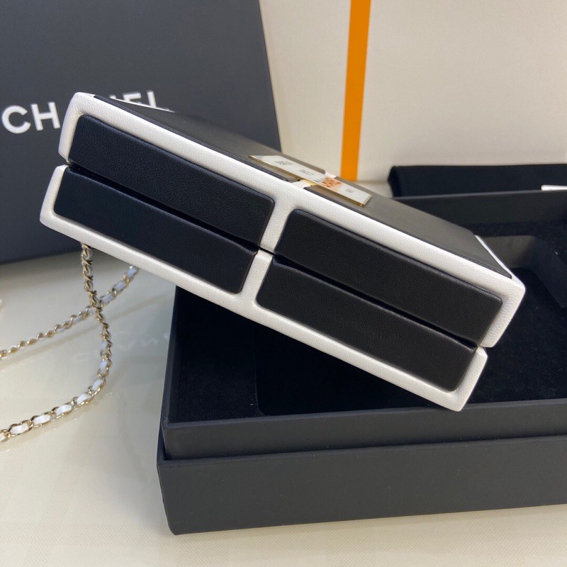Hộp đựng nước hoa có dây đeo chéo da cừu cao cấp 𝘾𝙝𝙖𝙣𝙚𝙡 CN 𝘾𝙝𝙖𝙣𝙚𝙡