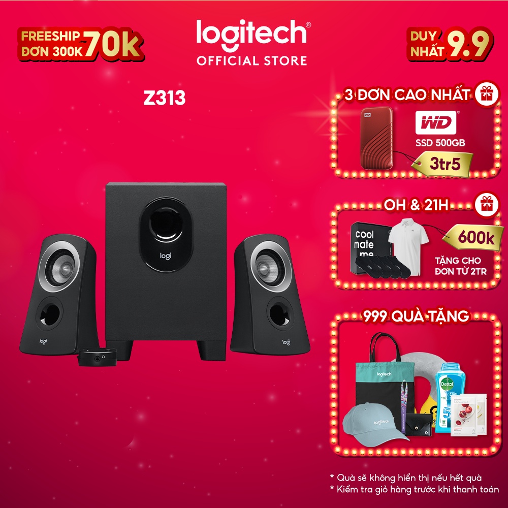 Loa vi tính cao cấp 2.1 LOGITECH Z313