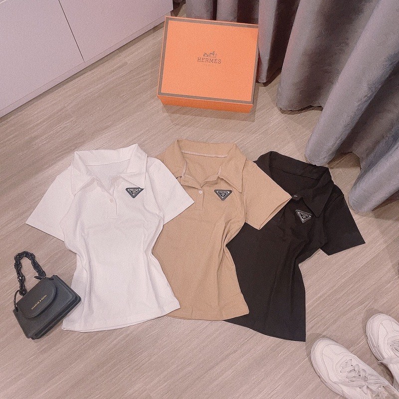 áo thun cổ trụ pradaaaa