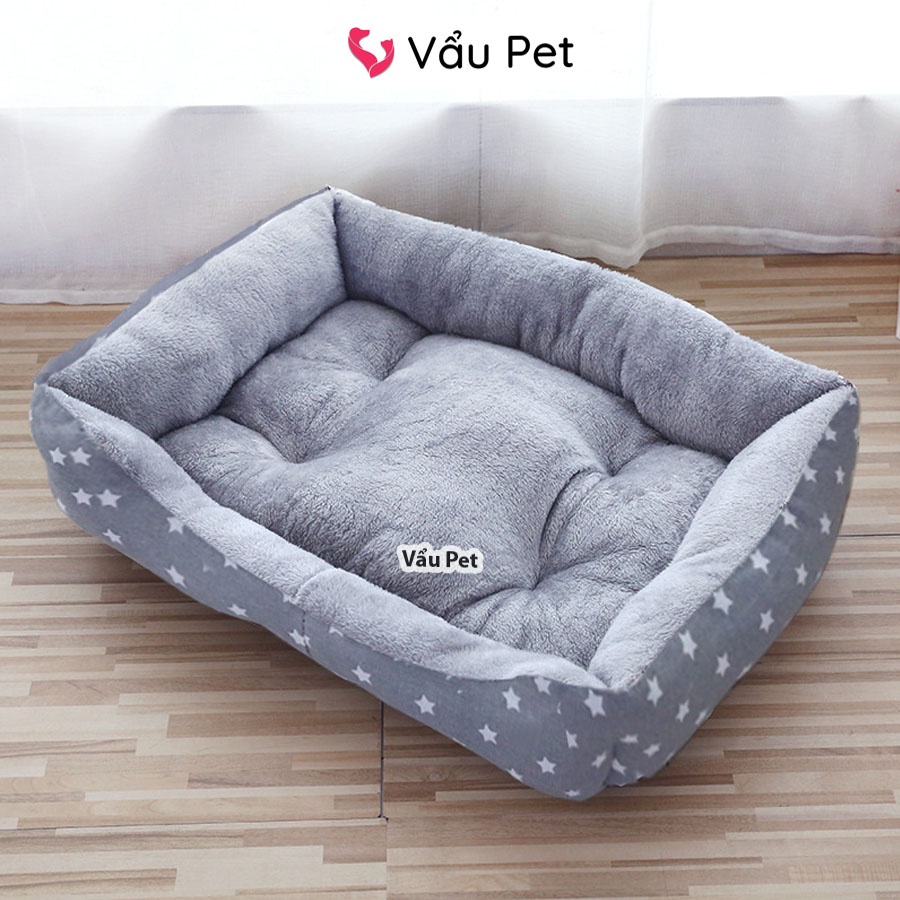 Đệm cho chó mèo lót lông hình chữ nhật - Nệm ngủ cho chó mèo thú cưng Vẩu Pet Shop