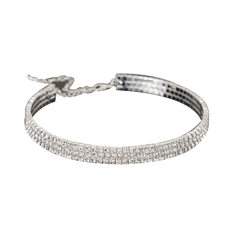Vòng Cổ Choker 2-5 Hàng Đính Đá Kim Cương Toàn Diện Cho Cô Dâu