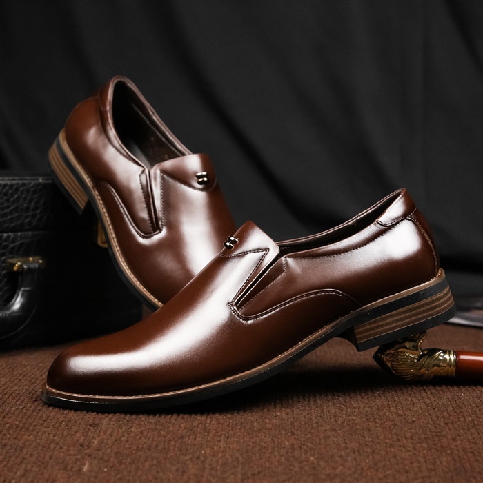 Giày nam đẹp da thật Manzano kiểu dáng trơn thanh lịch dành cho quý ông M66638