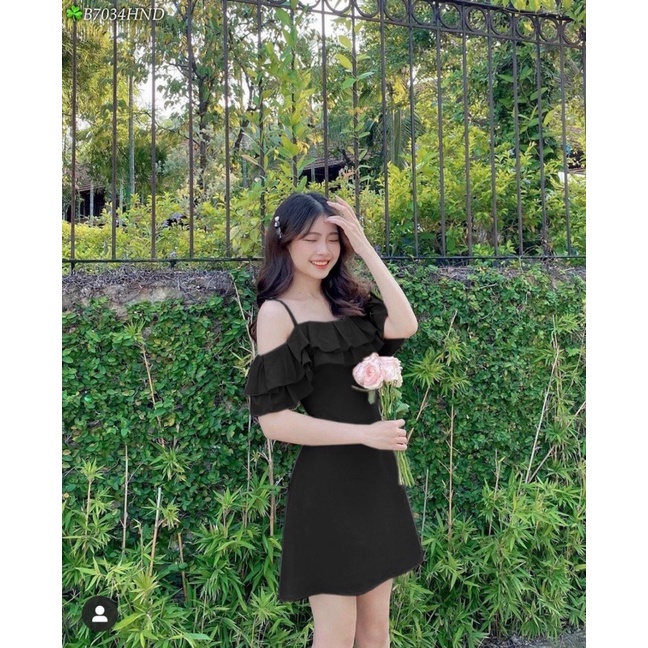 Đầm trễ vai nữ bánh  bèo bigsize Kim Ngân 50 kg đến 90 kg