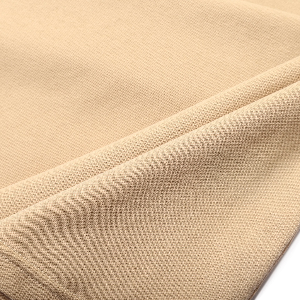 Áo Polo Nam Ceffylo Màu Camel Ngực Thêu Họa Tiết Chữ Minimalist Vải Cotton Mềm Mịn Co Giãn Thoáng Khí Thời Trang Nam