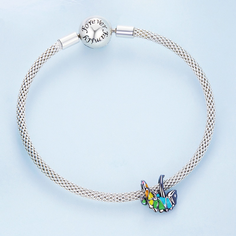 Mặt vòng cổ Bamoer hình tắc kè hoa thời trang